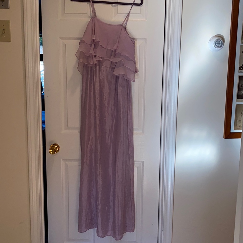 Calypso never worn NWT floor length lilac purple silk dress!